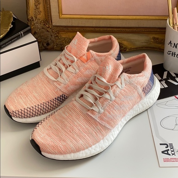 NEW Adidas pureboost GO peach sneakers running shoes - Picture 7 of 8